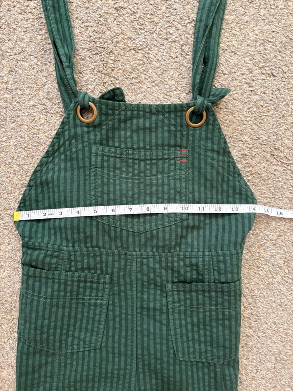 XS BDG Urban Outfitters Green Sadie Linen Blend Dungarees Playsuit Romper - Picture 9 of 16